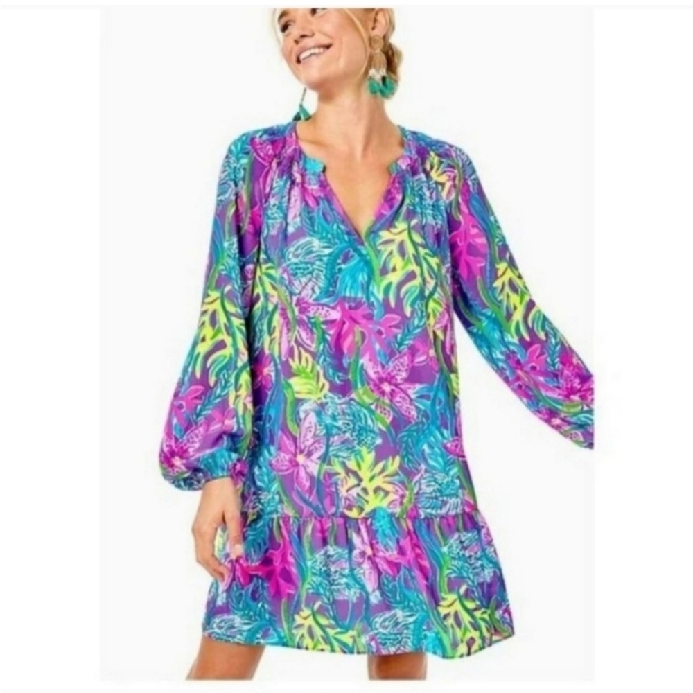 Lilly Pulitzer Lucee Dress Pigment Purple Party All The Tide